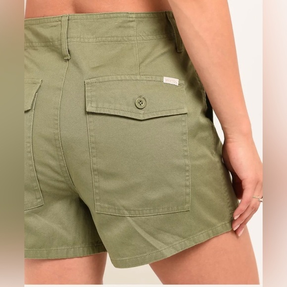 NEW BRIXTON - High Waist Utility Shorts in Olive Green - Picture 5 of 8